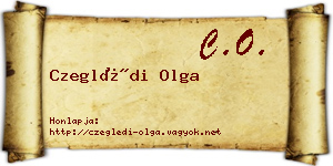 Czeglédi Olga névjegykártya