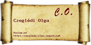 Czeglédi Olga névjegykártya