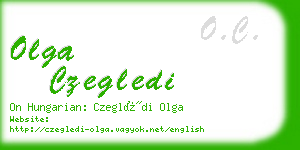 olga czegledi business card